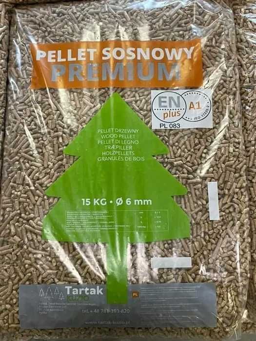 Premium Pellet sosnowy certyfikowany en plus a1 tartak kuzio iglasty