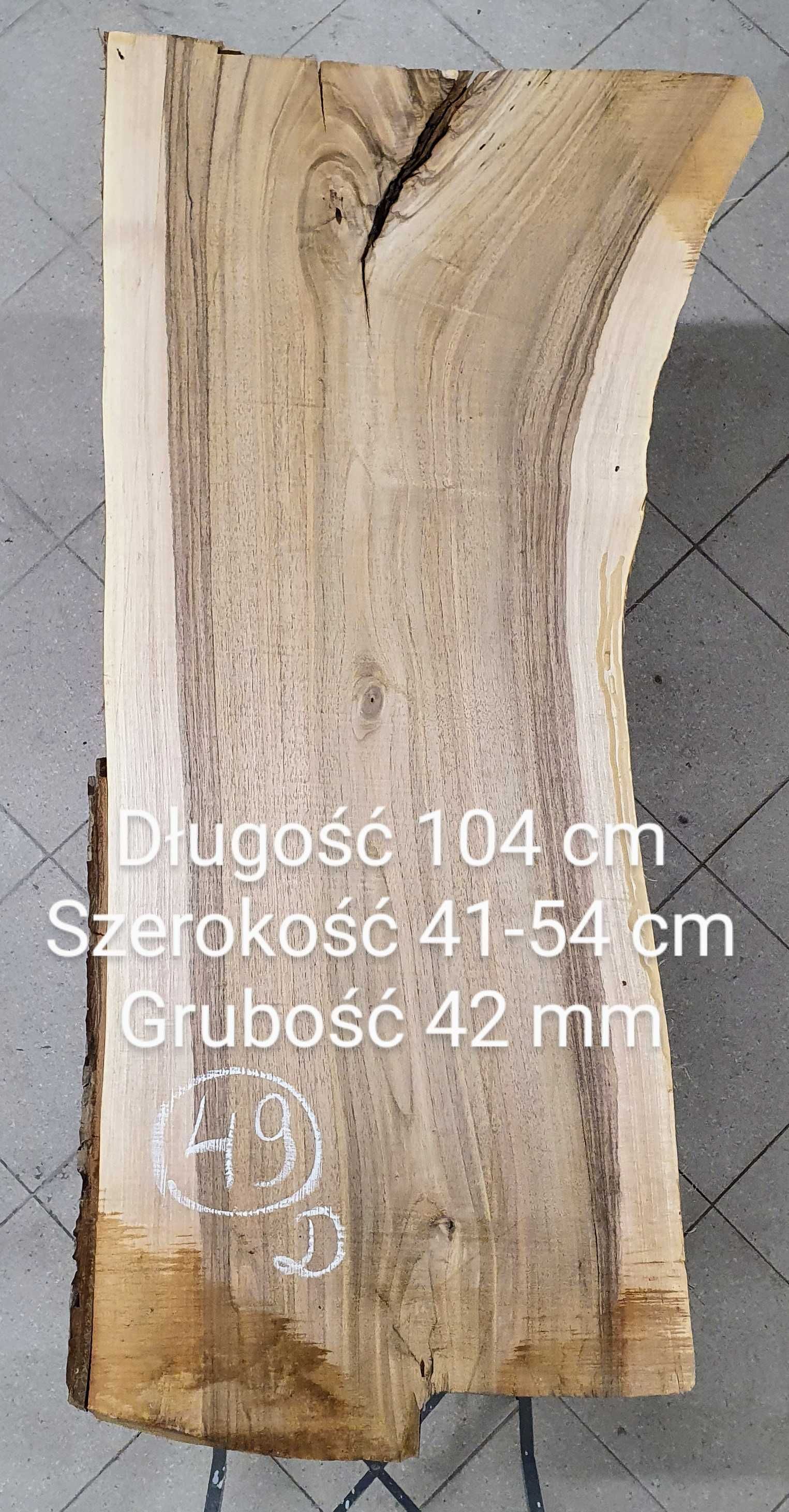 Deski blat stołu żywica monolit live edge orzech włoski 49D