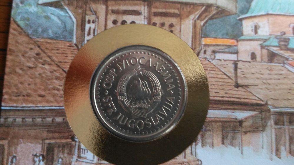 Koperta numizmatyczna Jugosławia 10 Dinara 1983
