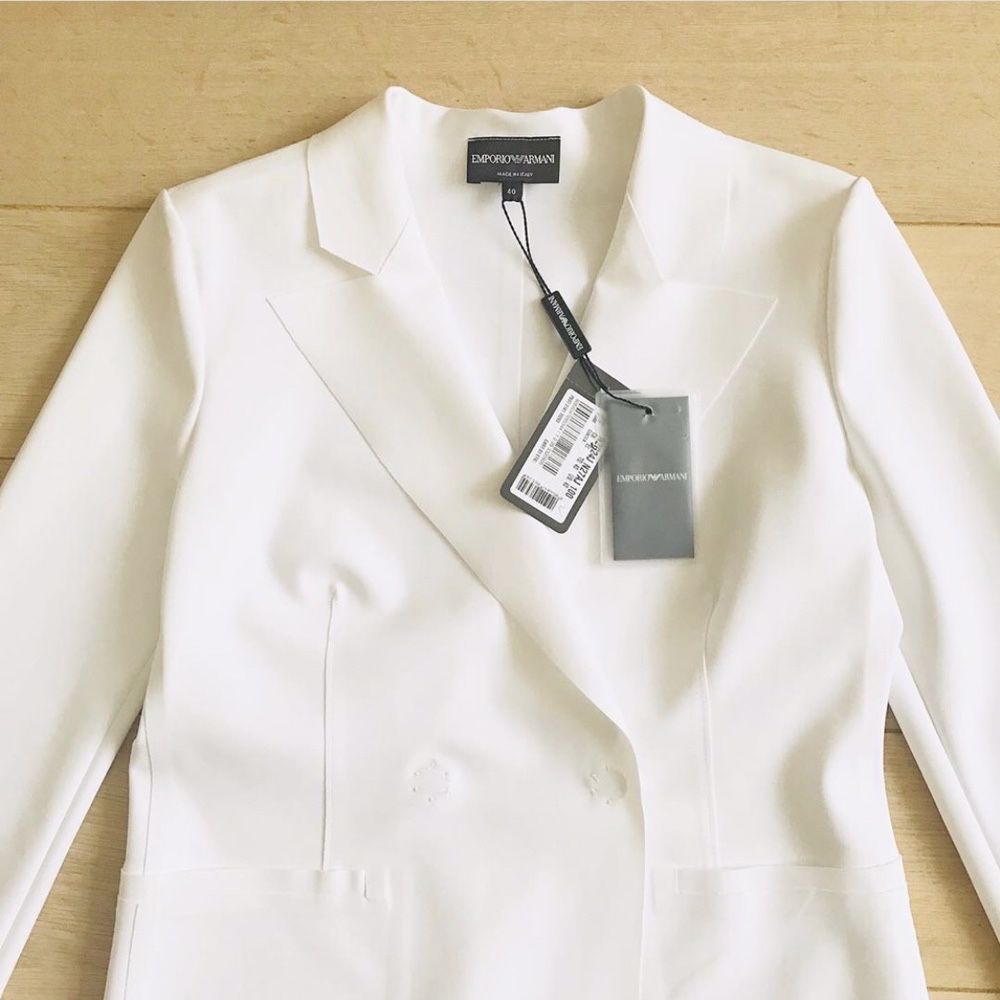 Emporio Armani белый блейзер пиджак жакет размер S білий піджак