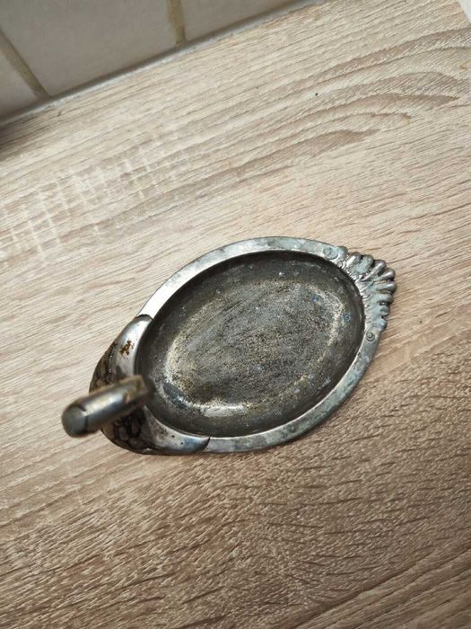 Stara metalowa popielniczka łabędź vintage PRL