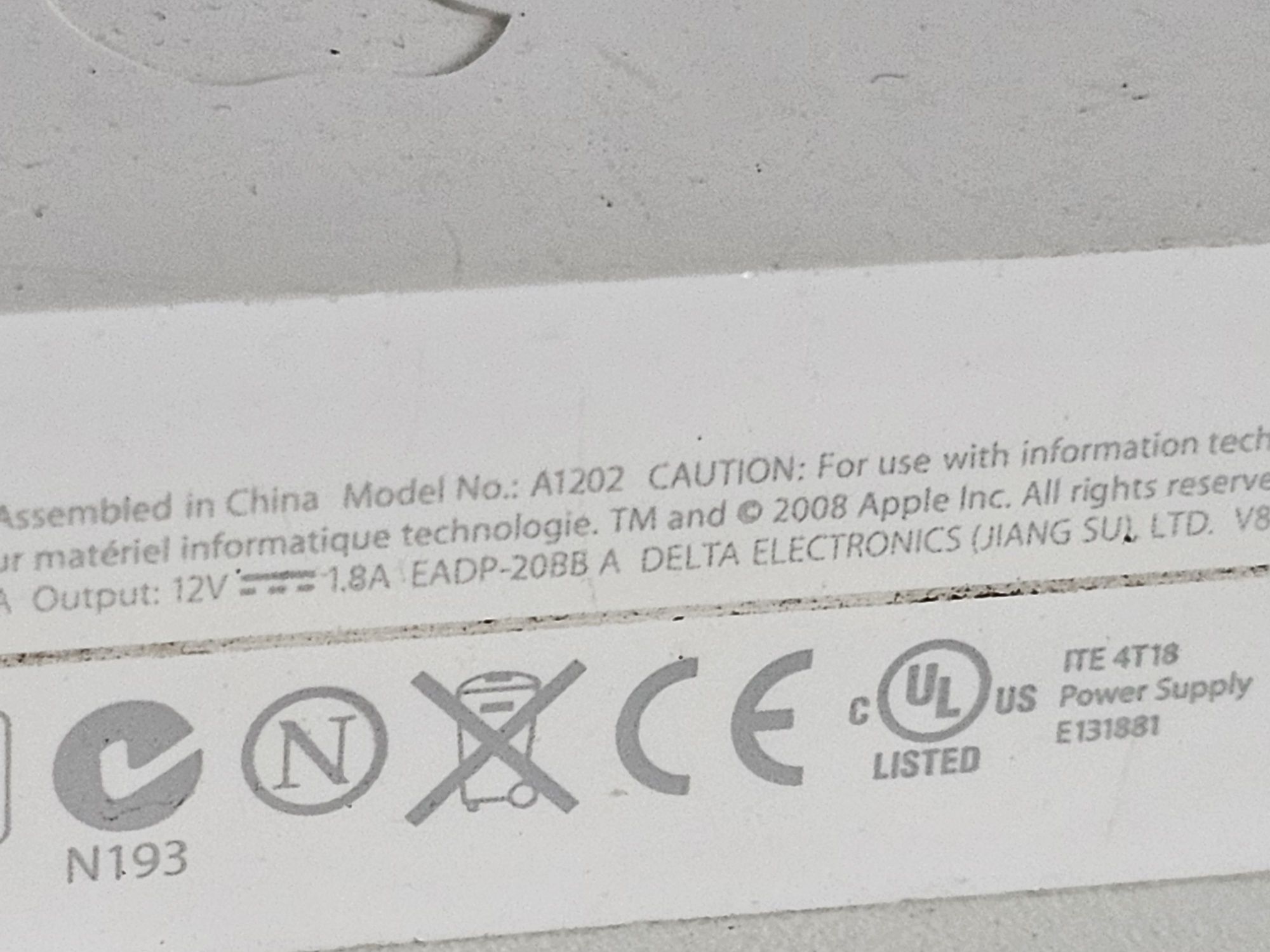 Zasilacz Apple A1202 12V 1.8A 22W