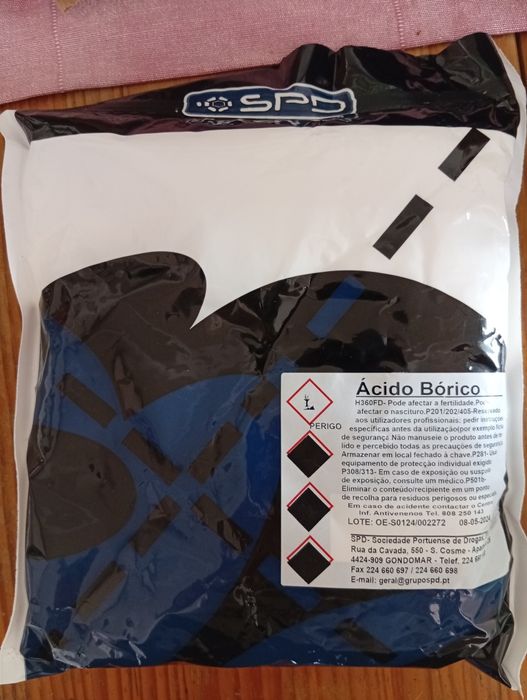 Acido Borico 1kg novo para baratas - SPD sociedade portuense de drogas