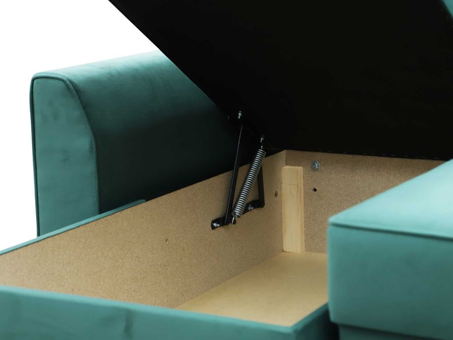 Narożnik rogówka MOLY z funkcją spania sprężyna bonell matt velvet