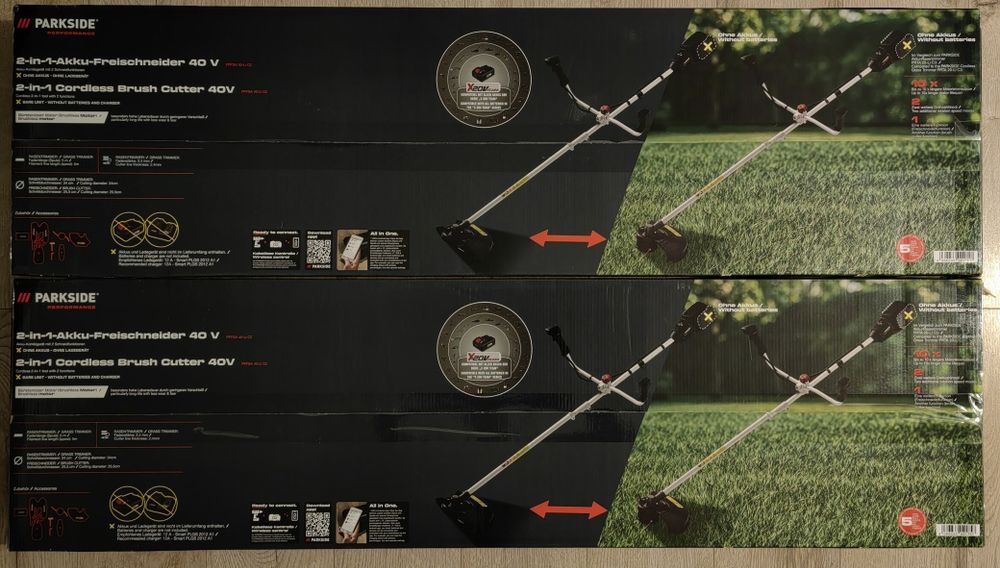 Акумулят кущоріз Parkside PPFSA 40-Li C2 тример 2в1 безщеточний Розпро