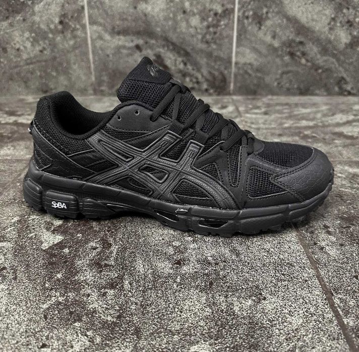 Мужские Кроссовки Асикс Гель черные сеточка Кросівки Asics Gel