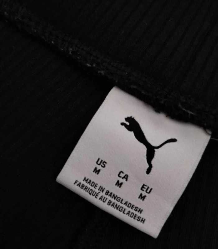 Szerokie spodnie treningowe Puma prążki dresowe dresy dzwony sportowe