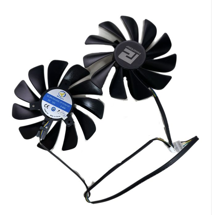 Ветилятор Everflow для відеокарти Power Color 87mm T129215BU комплект