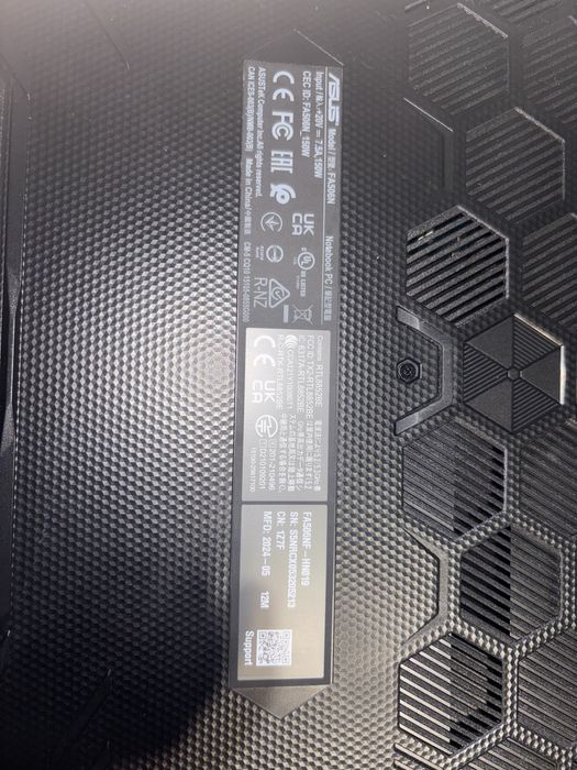 asus tuf gaming a15 на гарантії