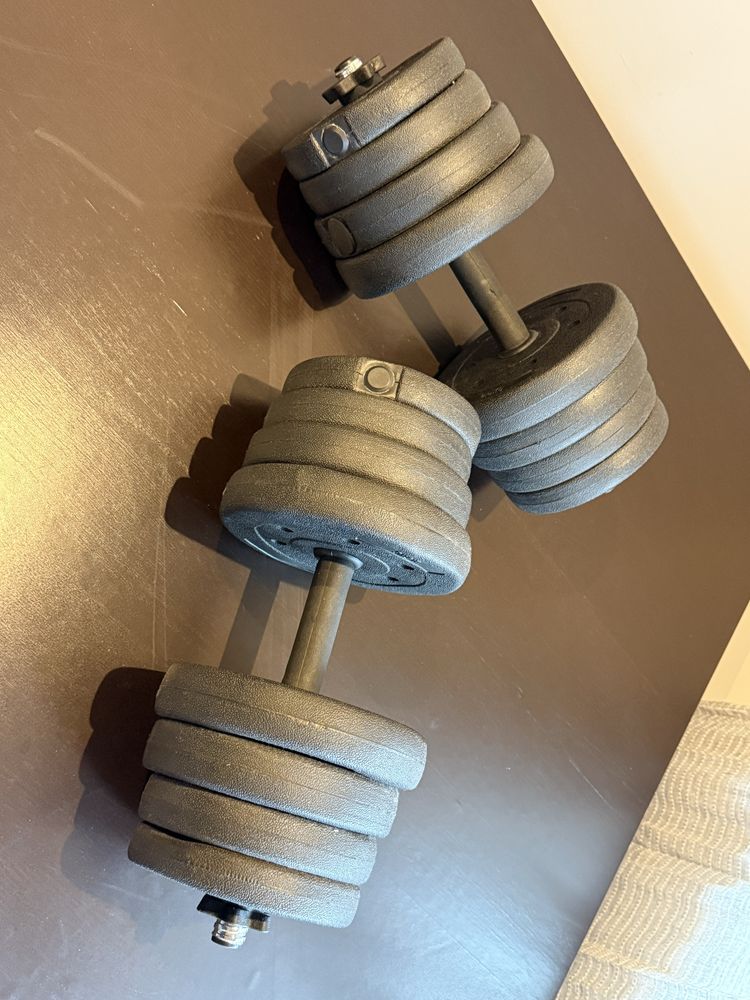Halteres Ajustáveis 35 kg (2 × 17,5 kg) – Kit Completo