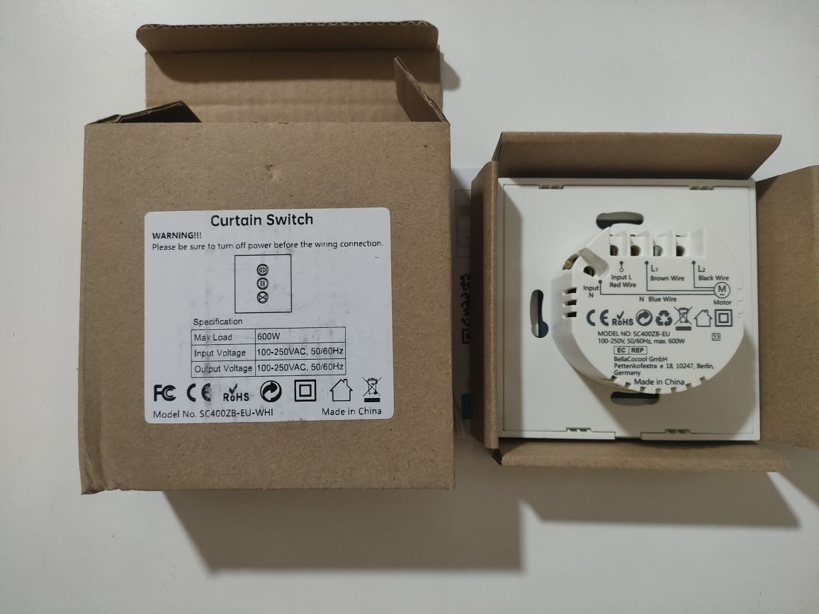 Tuya interruptor persiana inteligente zigbee