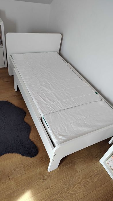 Łożko rozsuwane Ikea Slakt z materacem Vimsig 80x200 jak nowe okazja