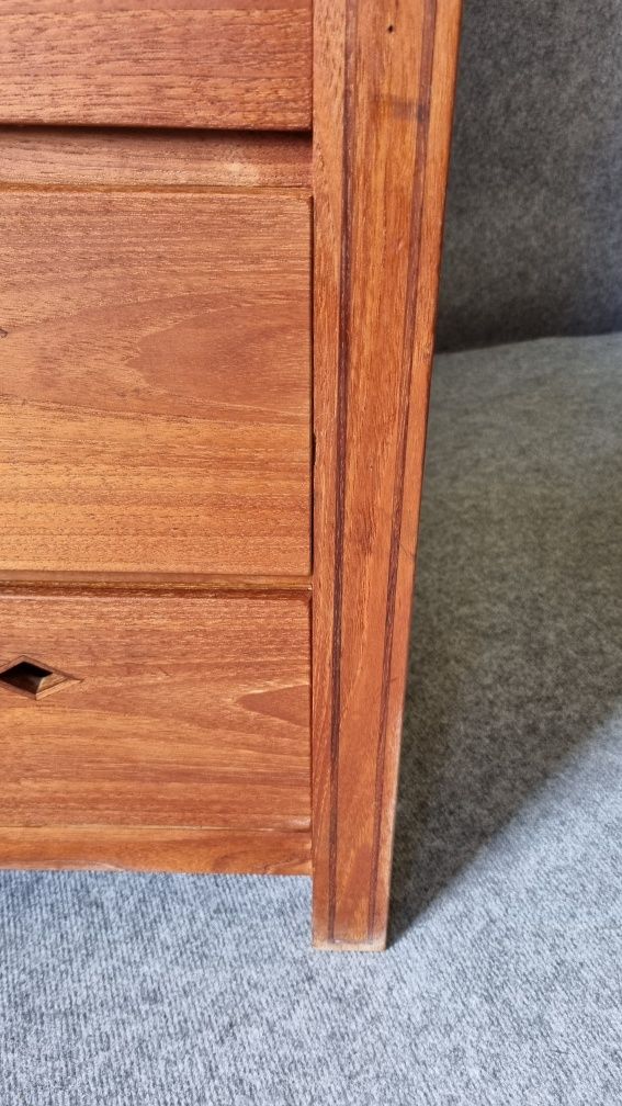 Duński Słupek w Stylu Kolonialnym lata 70 Teak