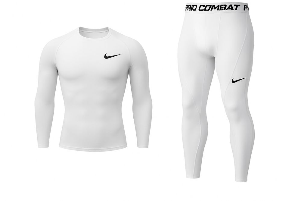 Термобілизна комплект Nike Pro Combat чорний, білий