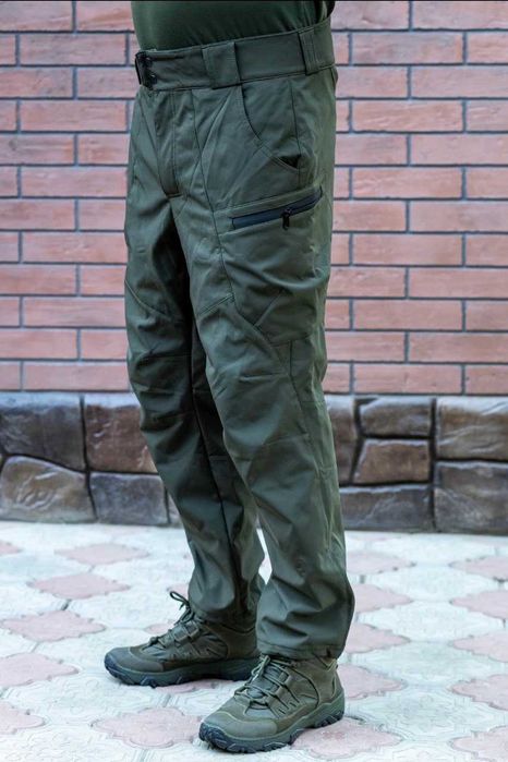 Брюки Soft Shell Хаки усиленный пошив Софт Шелл камуфляж
