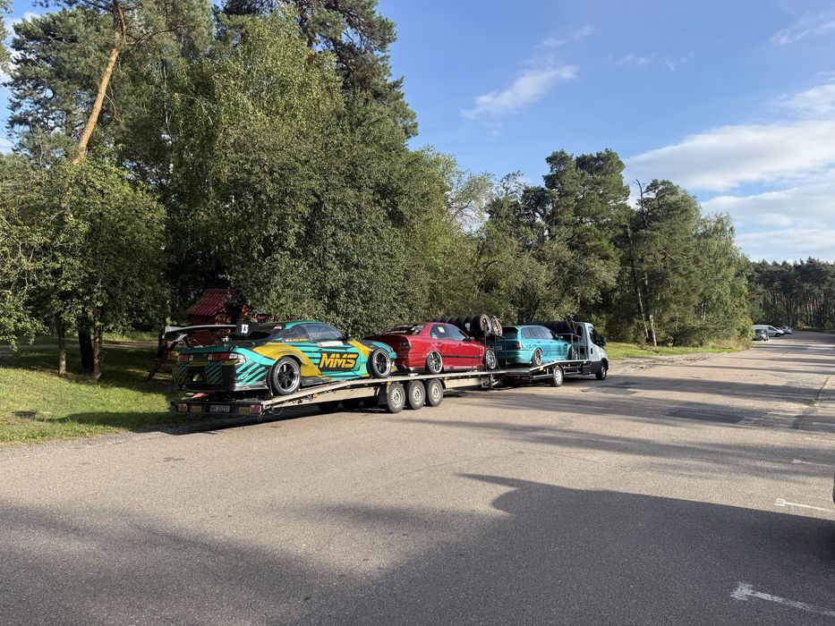 Wynajem przyczepy 3500kg lawety na dwa auta podwojna 8,5m Blyss Radom