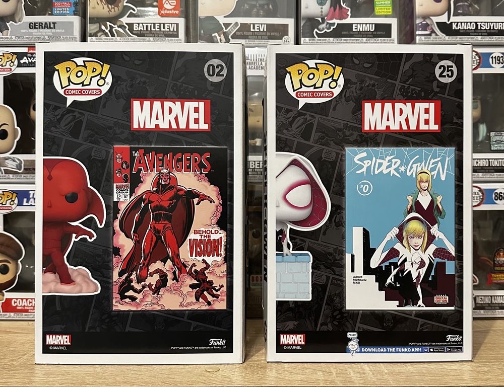 Funko Pop Cover Marvel Spider-Gwen Vision Паук Гвен Вижен Мстители