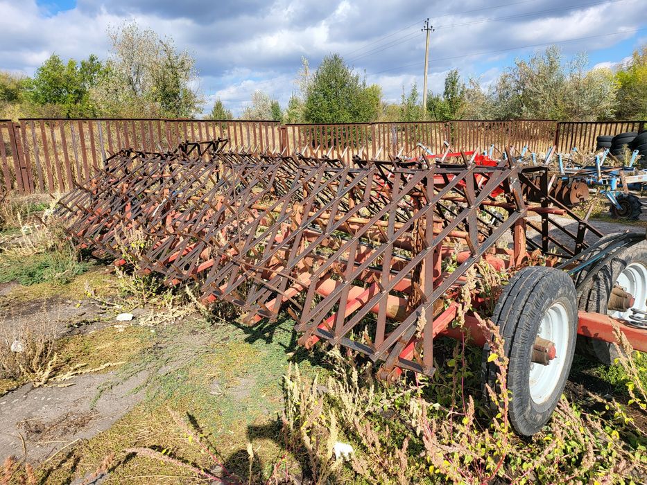 Борона гідравлічна БГ-14, ТЕХНОПОЛЬ, зчіпка зубових борін, 2016 р.в.