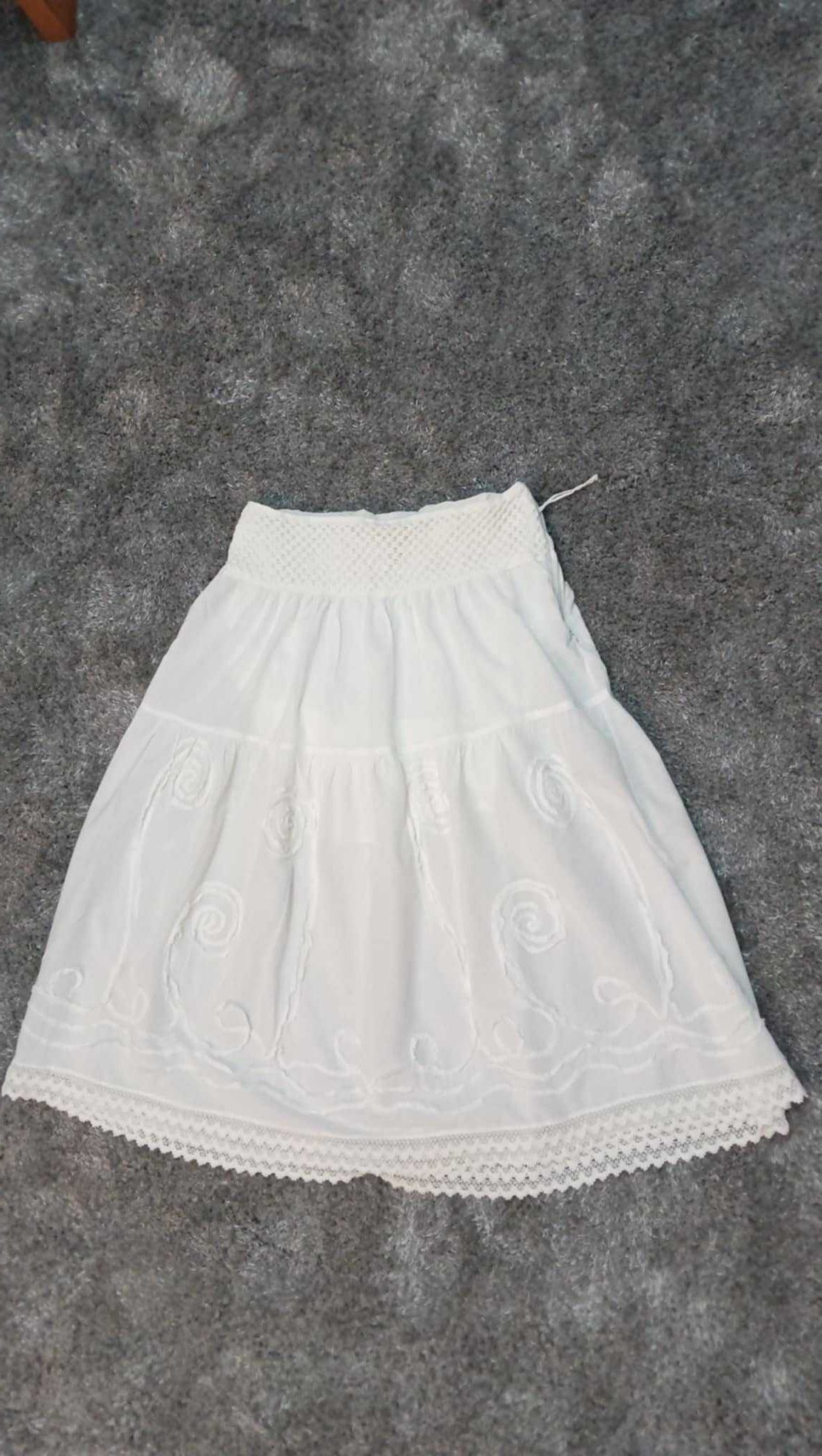 Spódnica przewiewna biała r.40/L, 42/XL