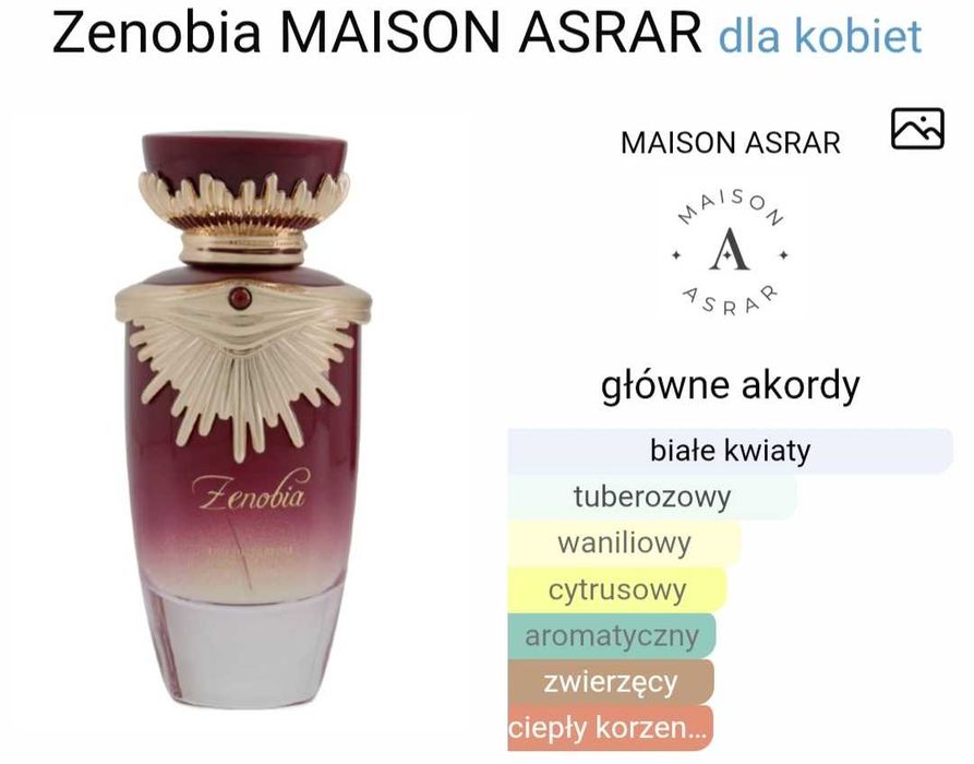 Perfumy Arabskie Maison Asrar Zenobia