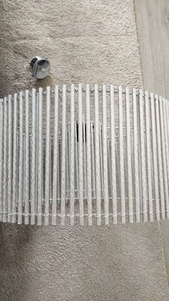 Candeeiro de teto prateado 50cm diâmetro