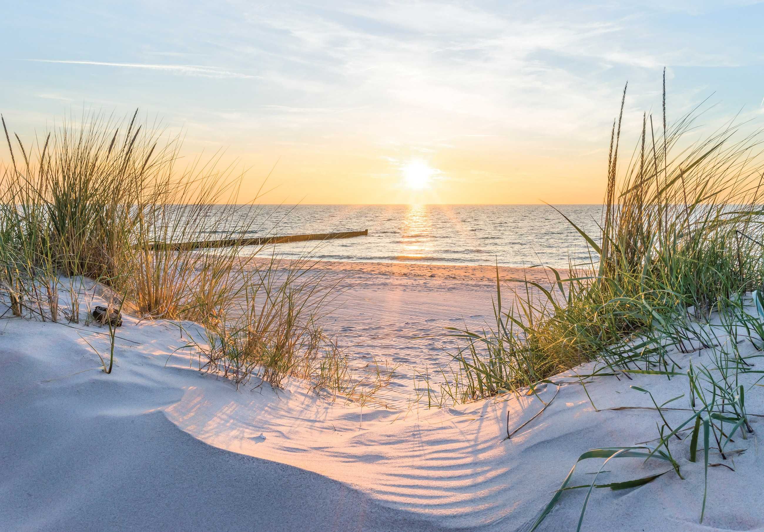 Fototapeta Słońce Bałtyk Plaża Woda Na Ścianę 3D Twój Rozmiar + KLEJ