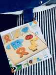 Drewniana układanka  magnetyczna Geo Basic Djeco