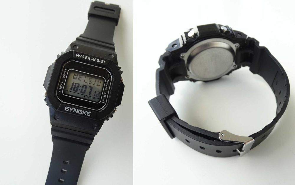Zegarek cyfrowy męskie wodoszczelny WR50 sportowy Synoke elektroniczny