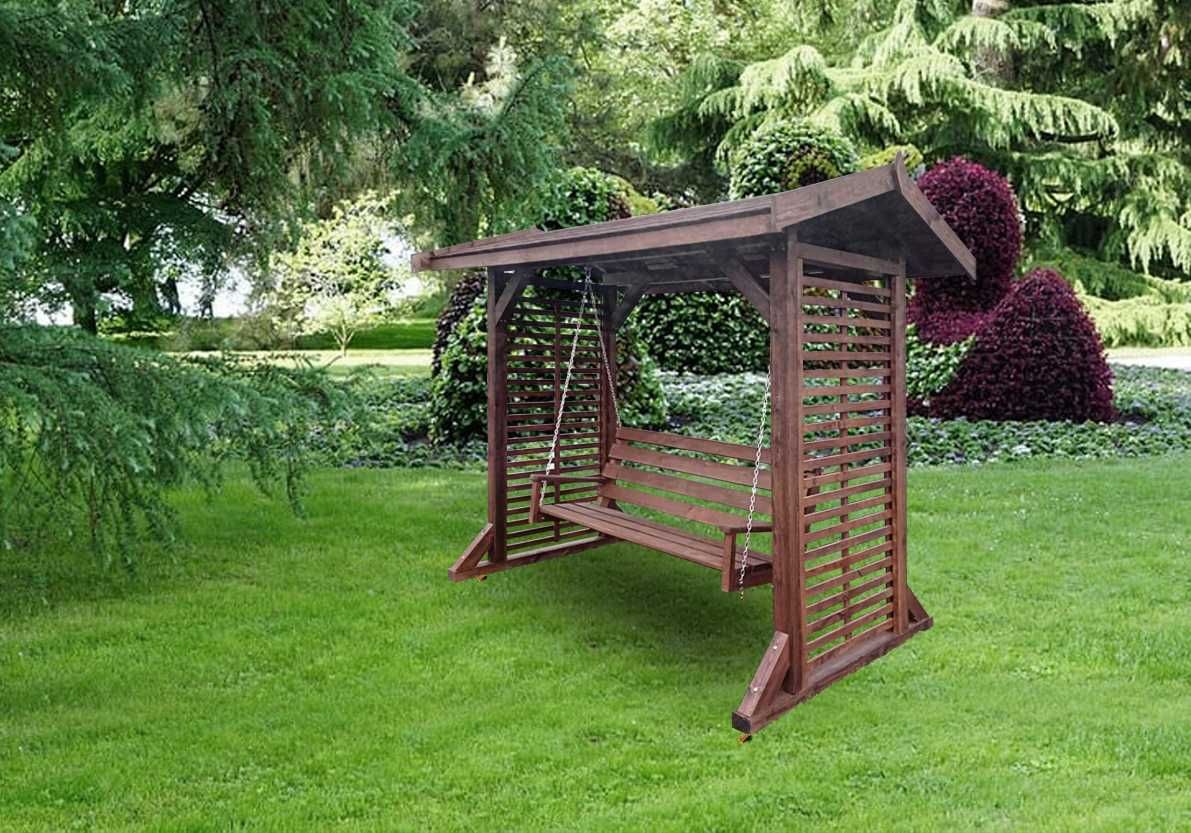 Huśtawka ogrodowa, huśtawka z dachem, pergola