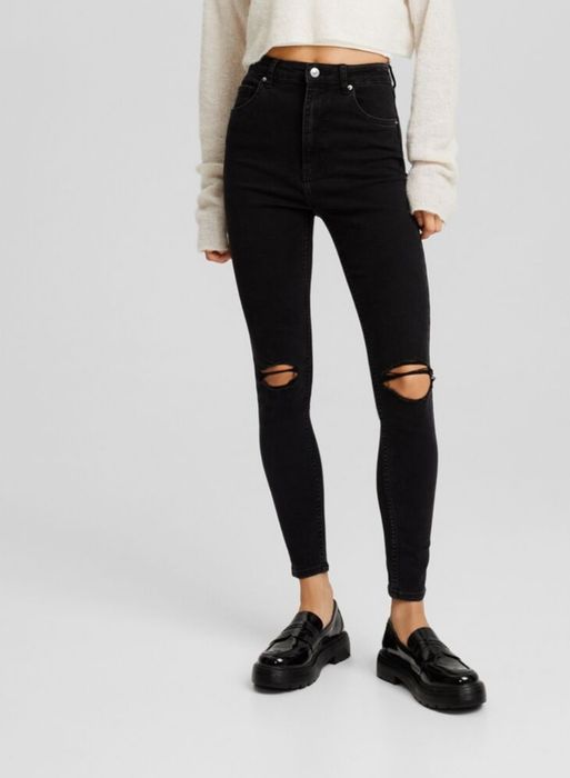 Czarne spodnie wysoki stan