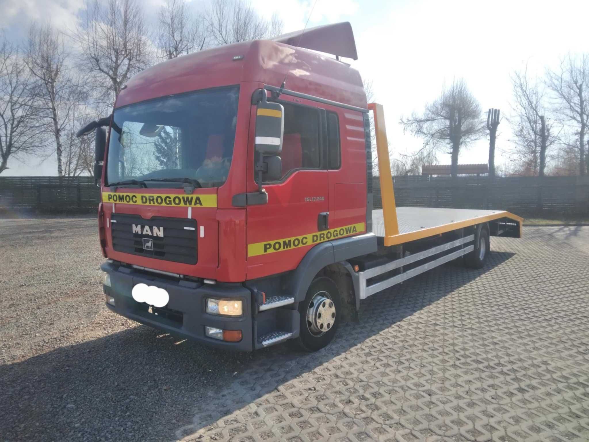 Man TGL 12.240 Plandeka Laweta Autolaweta Pomoc Drogowa Najazd DMC 12T