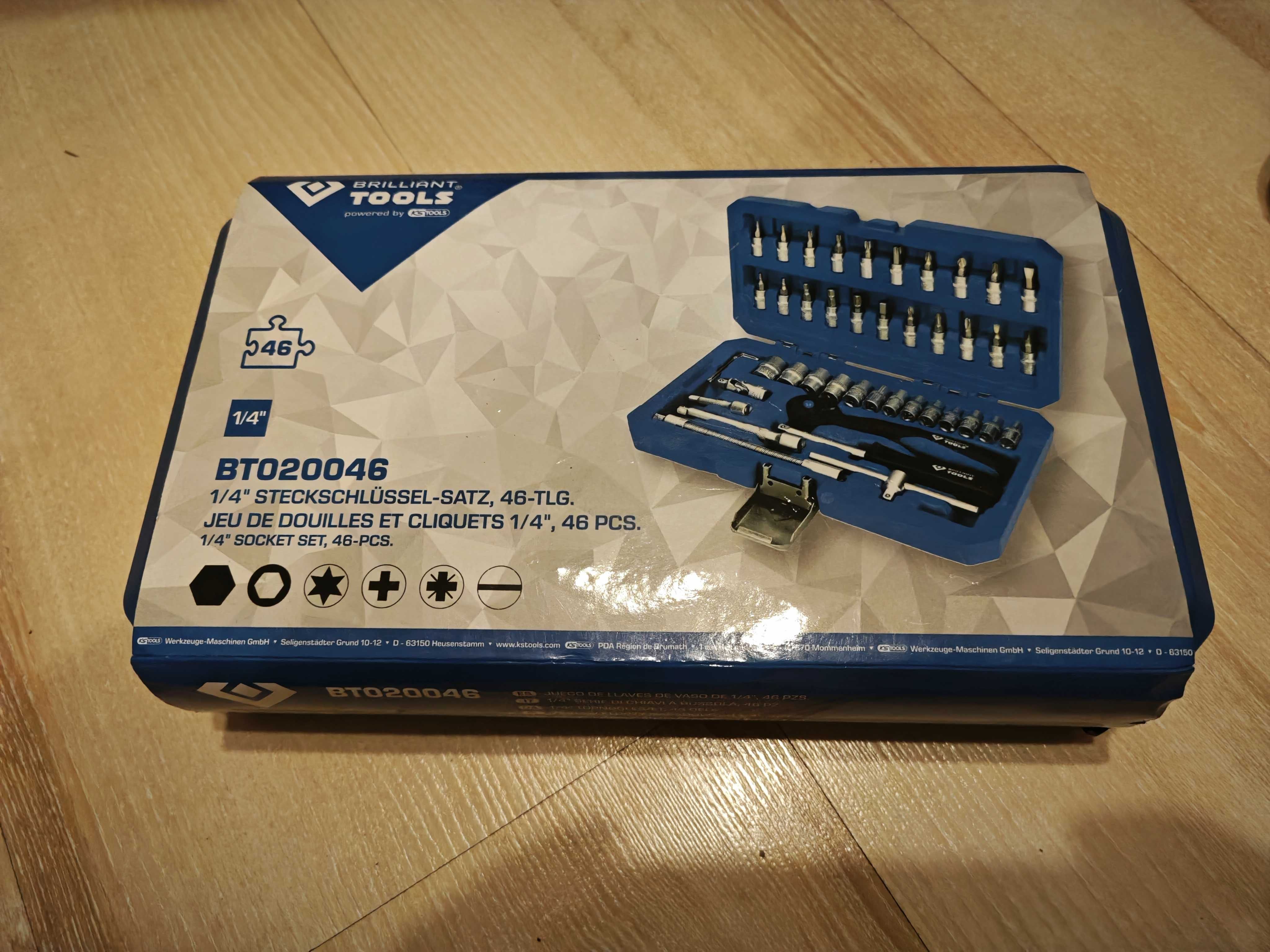 Brillant Tools - Zestaw kluczy nasadowych 1/4'' 46 elementów
