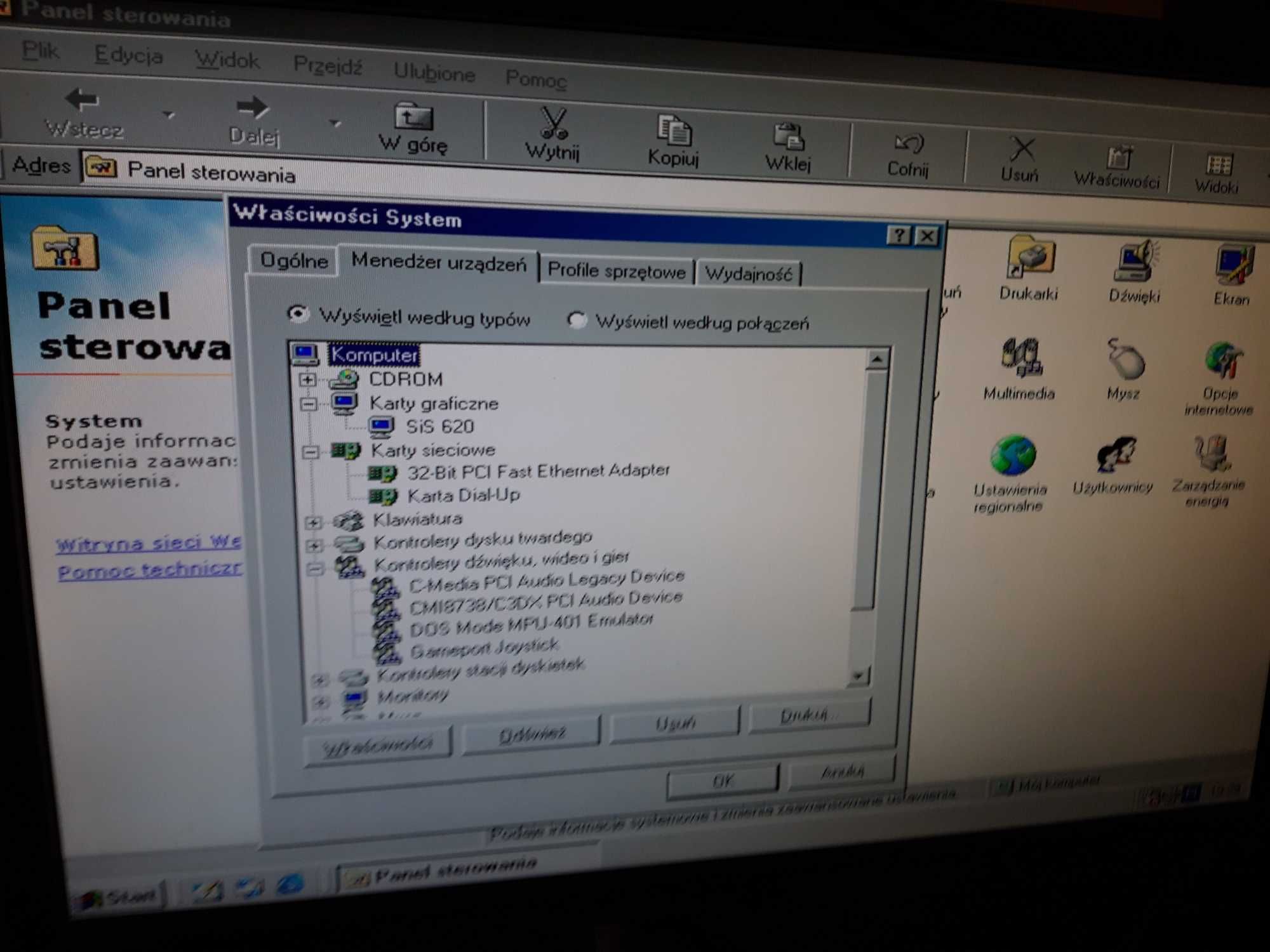 Retro komputer z lat 90, Socket 7, Windows 98, Pentium 90