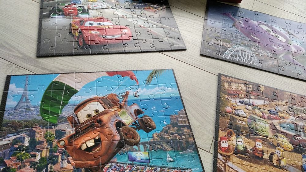 Cztery układanki cars McQueen 4w1 puzzle