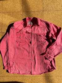 Jaqueta feminina jeans vintage Levis cor rosa L tamanho