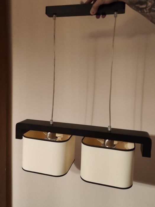 Lampa wisząca drewniana