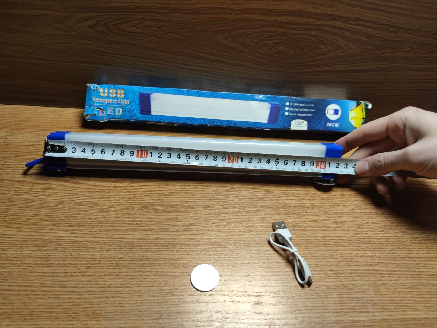 Светильник аккумуляторный 30см LED WHITE 18650