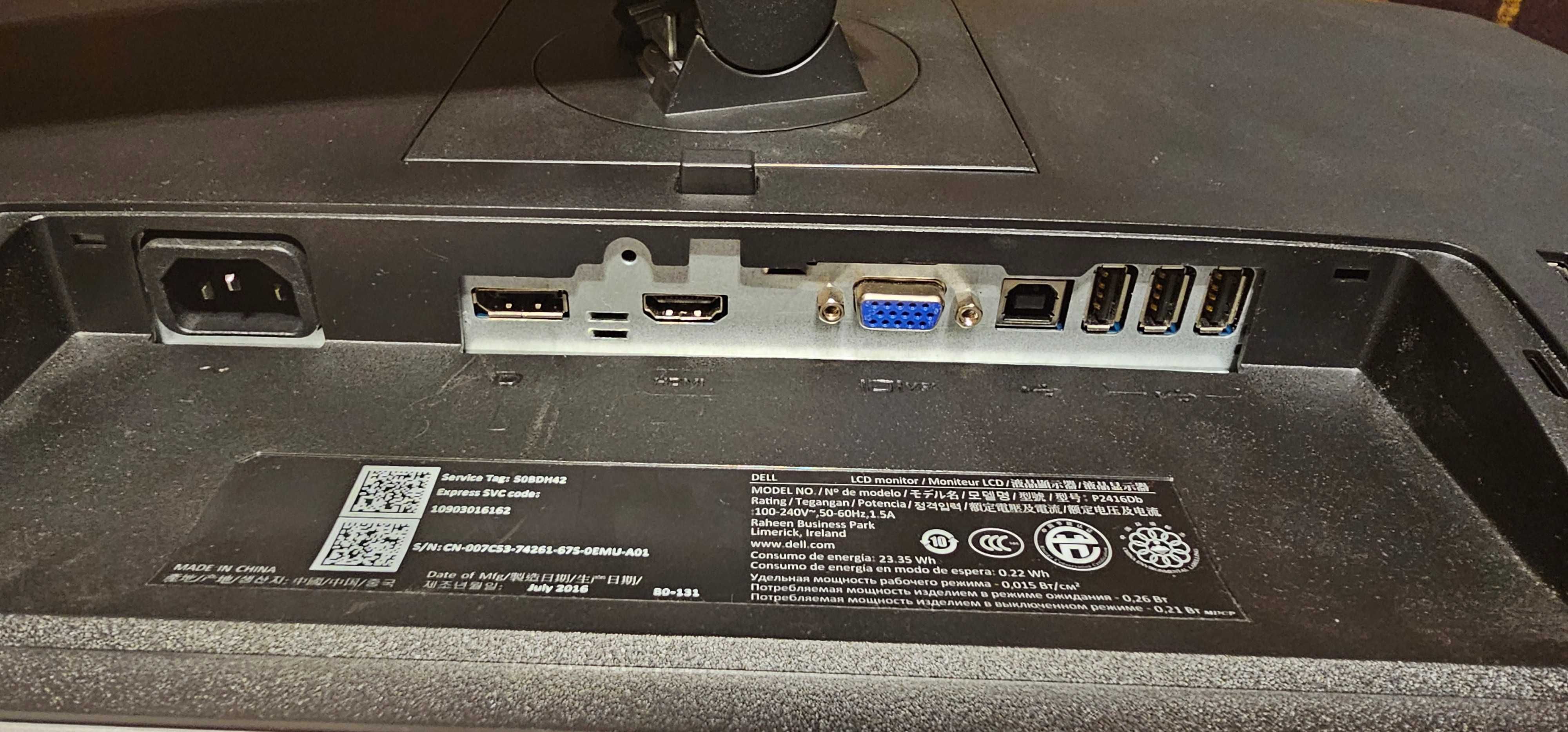 Monitor Dell P2416Db 24" QHD LED IPS