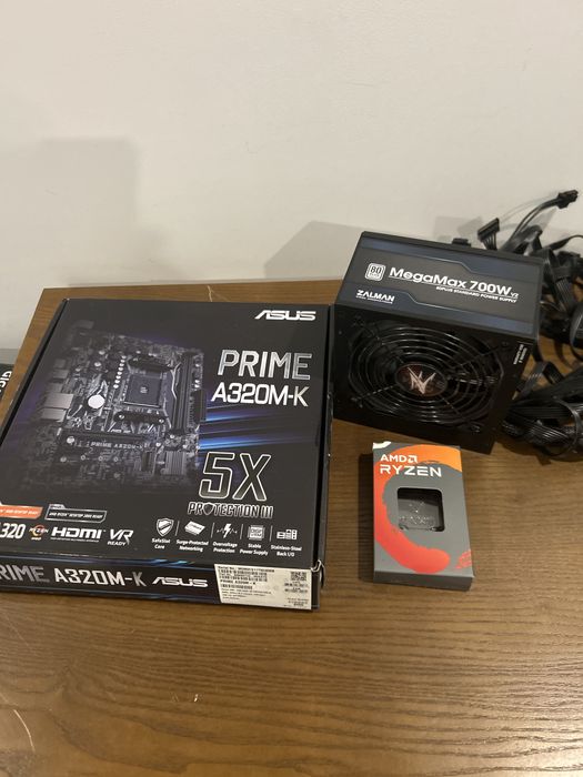 комплект!!! материнка бп и процесор