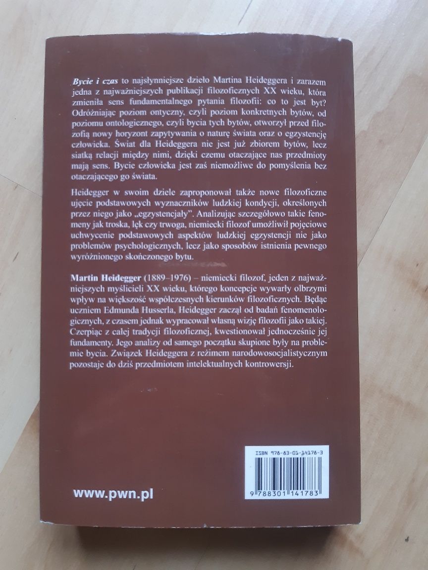 Bycie i czas Martin Heidegger