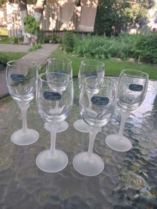 Рюмка на ножке французкий хрусталь НОВАЯ/чарка на ніжці кришталь