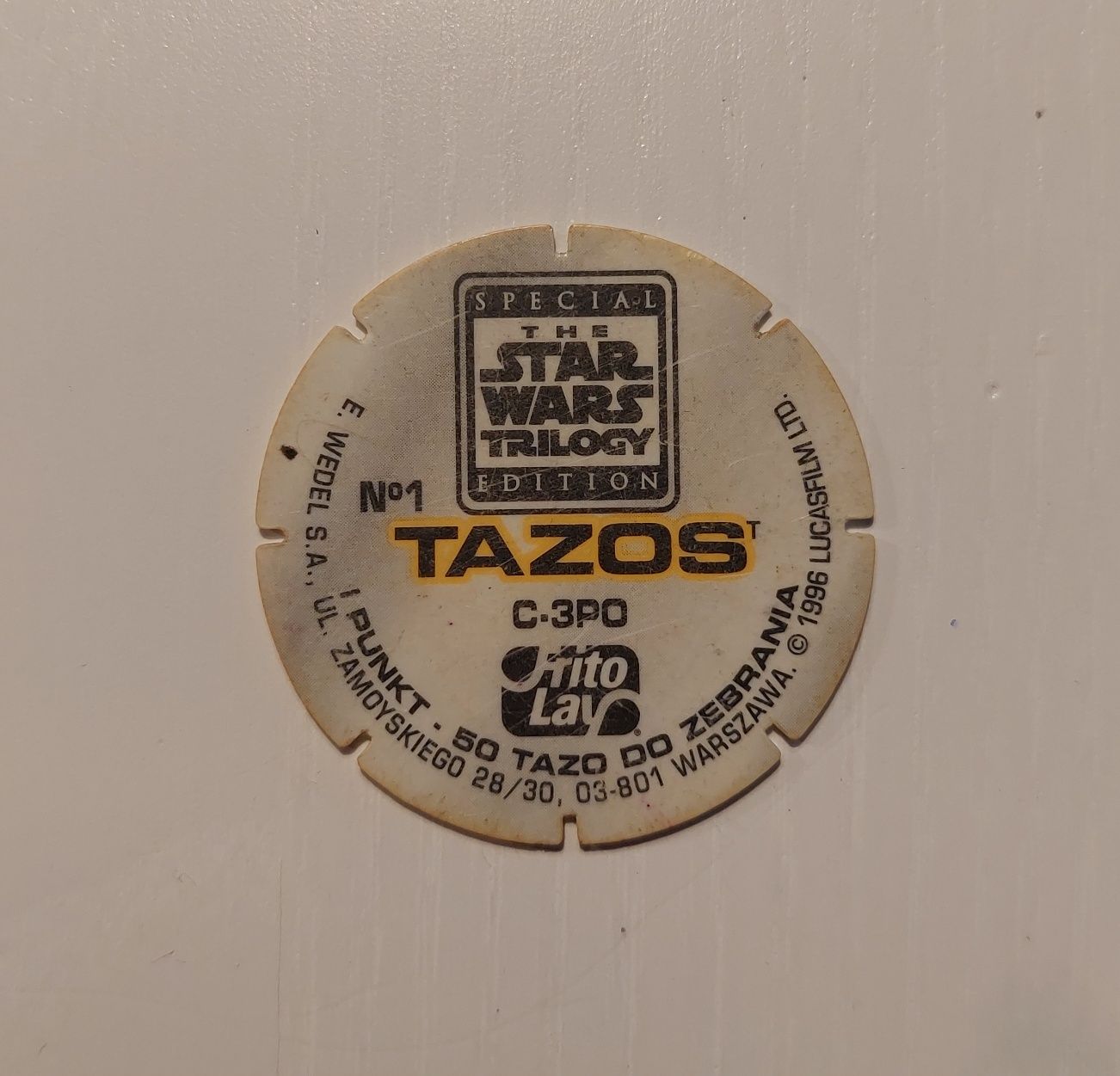 Star Wars Tazos No 1 C-3PO