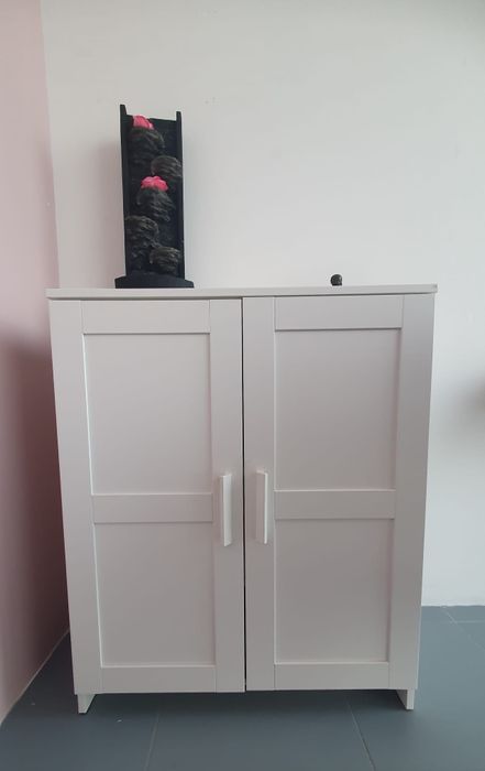 Armário c/portas, branco, 78x95 cm