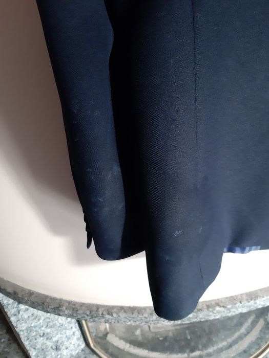 Marynarka 182/100 granatowa firmowa wady plamy klasyk męska Croton ga