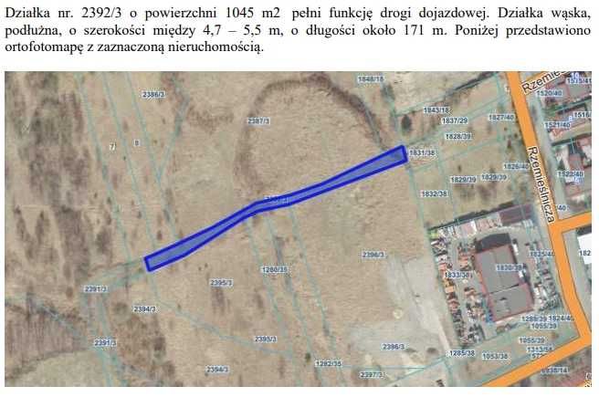 Działka nr 2387/3 i nr 2388/3 wraz z udziałami w działce nr 2392/3