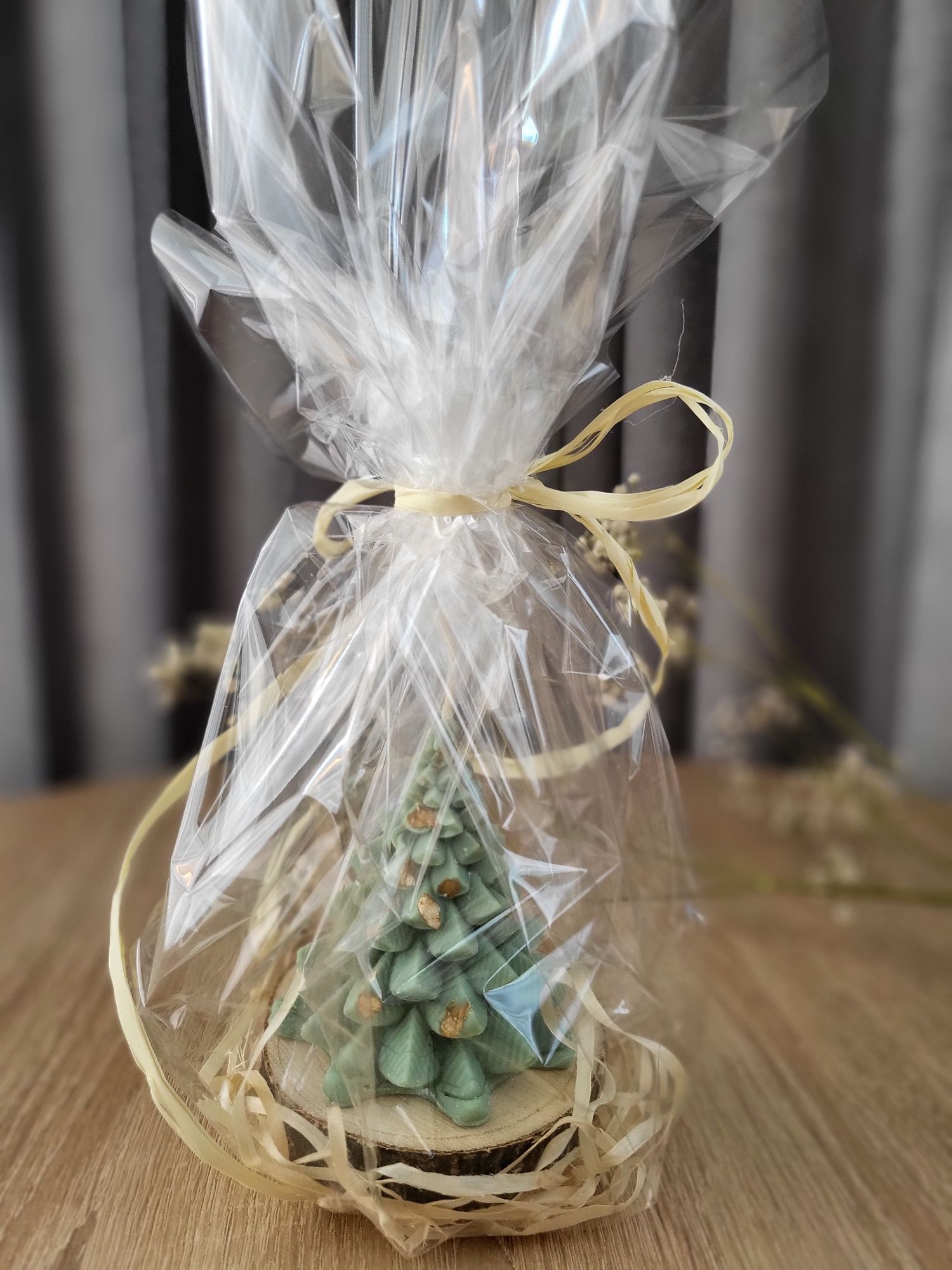 Choinka świeca sojowa hand made ręcznie wykonana prezent naturalny