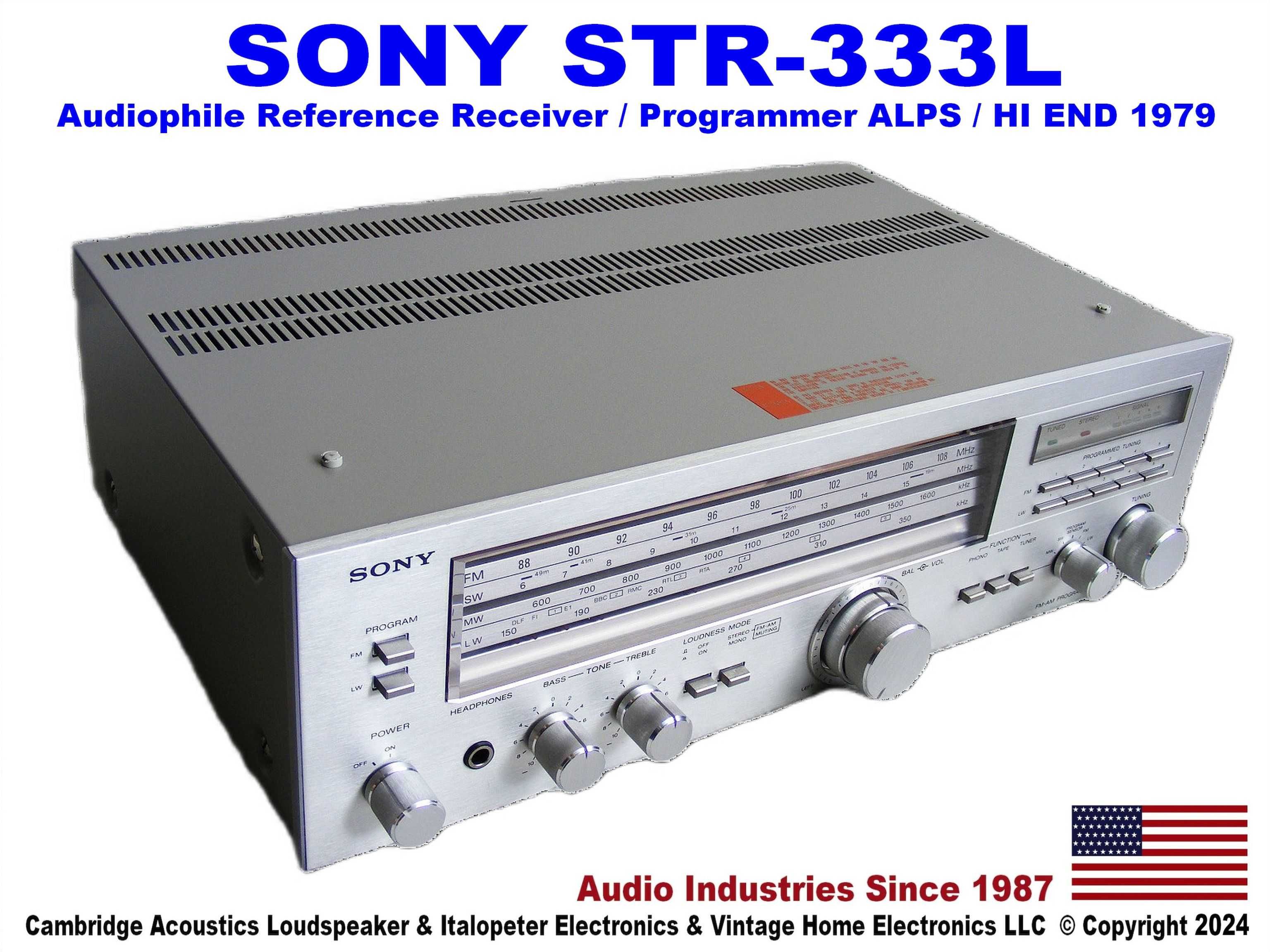 SONY STR-333L / Audiophile HI END Receiver 1979r. / Nowy Nieużywany