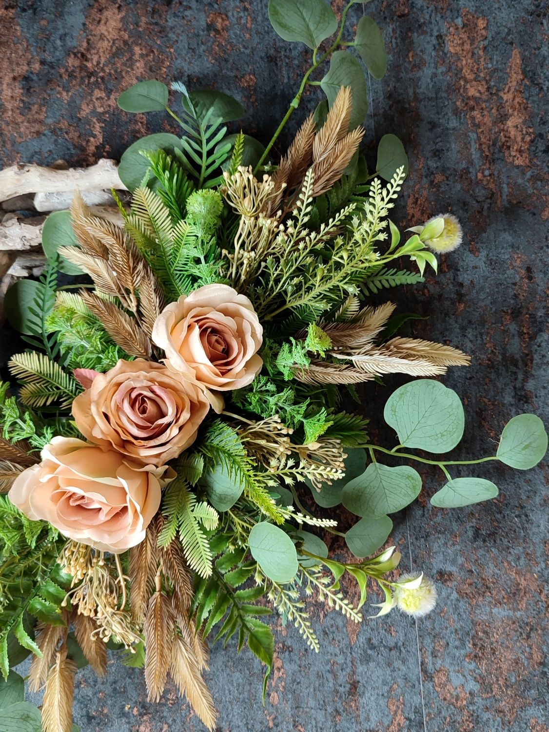 Minimalistyczny wianek boho beż