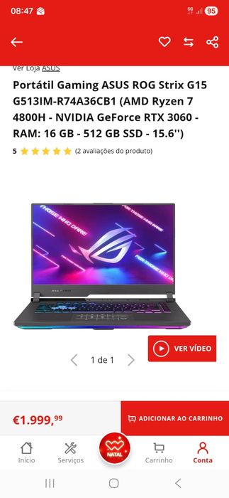 Portátil Asus Gaming
