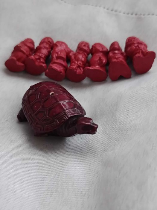 7 Anões em red jasper e Tartaruga Feng Shui
